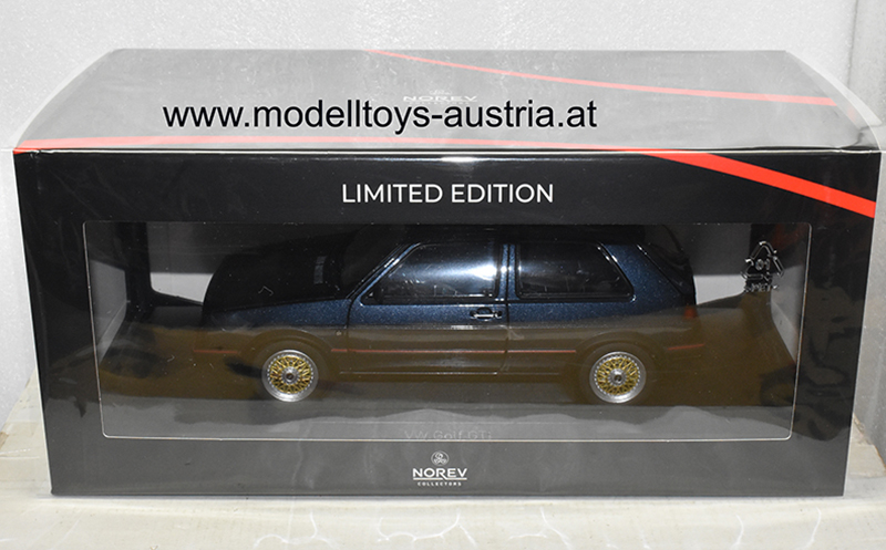 VW Golf II Golf 2 Limousine GTI 1988 Helios blau metallik 1:18
