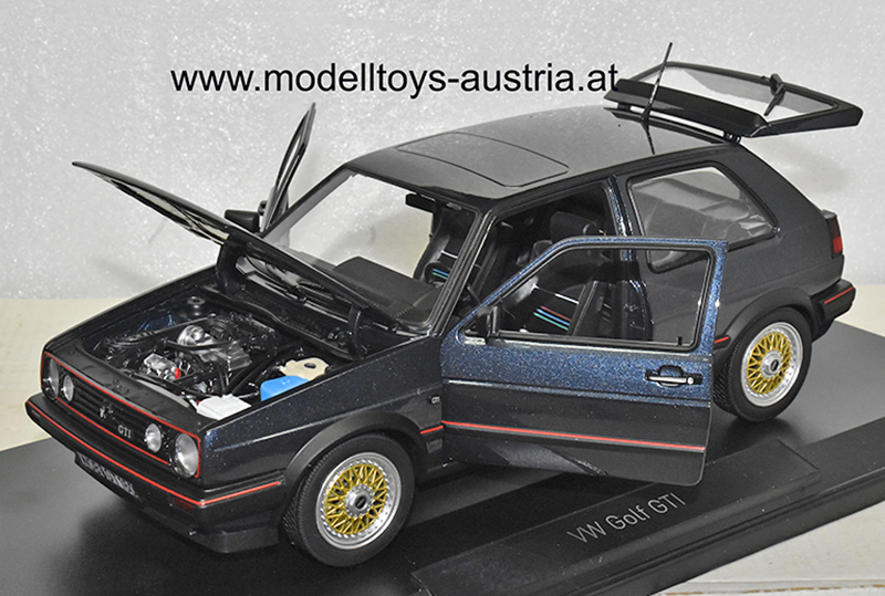 VW Golf II Golf 2 Limousine GTI 1988 Helios blau metallik 1:18
