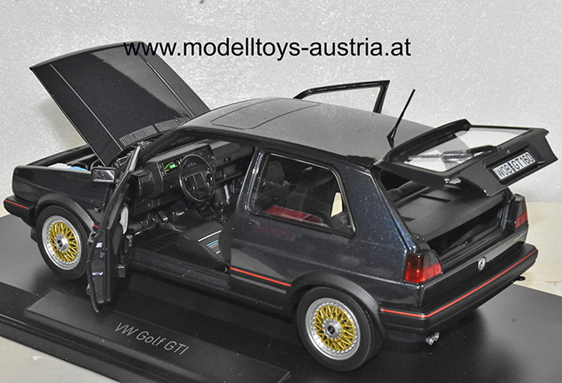 VW Golf II Golf 2 Limousine GTI 1988 Helios blau metallik 1:18
