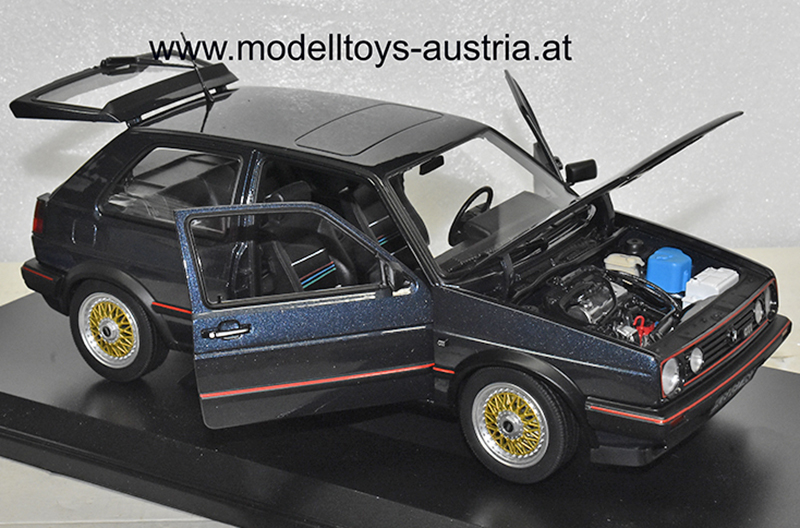 VW Golf II Golf 2 Limousine GTI 1988 Helios blau metallik 1:18