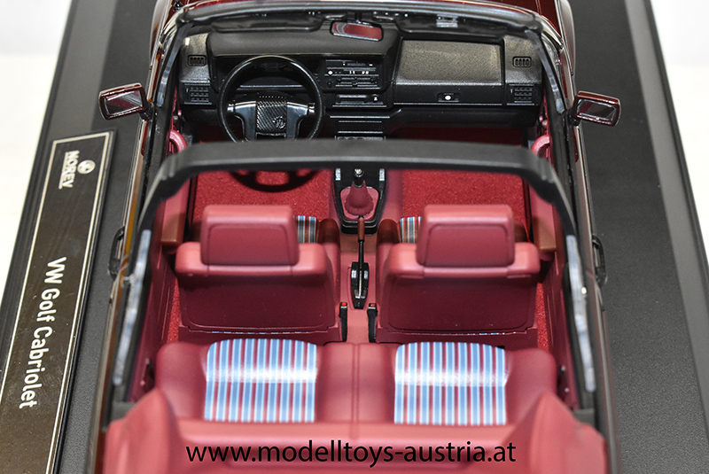 VW Golf I Golf 1 Cabrio Etienne Aigner 1990 bordeaux rot metallik 1:18