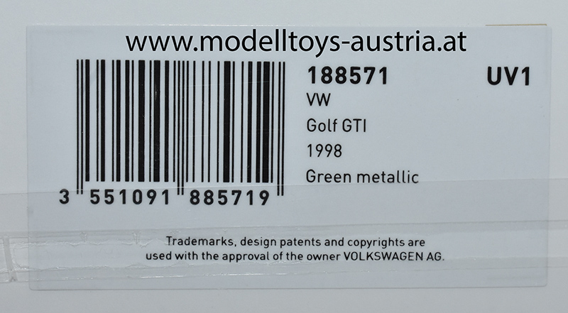 VW Golf IV Golf 4 Limousine 1998 grün metallk 1:18
