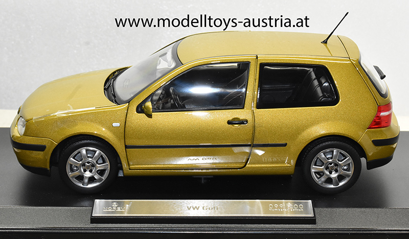VW Golf IV Golf 4 Limousine GTI 1998 gelb metallik 1:18 Sondermodell