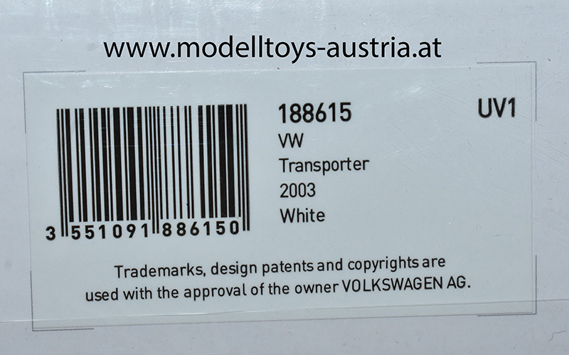 VW T5 Transporter 2003 weiss 1:18