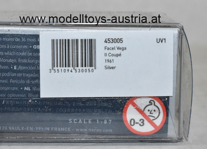 Facel Vega Coupe 1961 silber metallik 1:87 H0