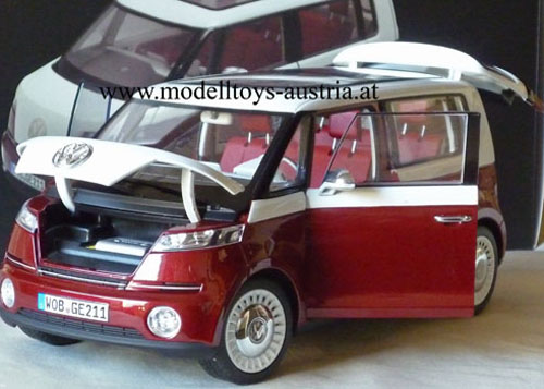 VW Bulli Concept Car Studie 2011 rot metallik / weiss 1:18