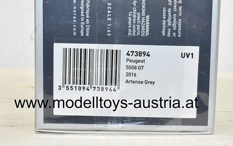 Peugeot 5008 GT 2016 grau metallik 1:43