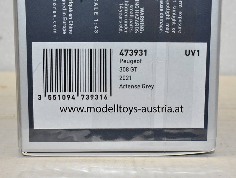 Peugeot 308 GT 2021 grau 1:43