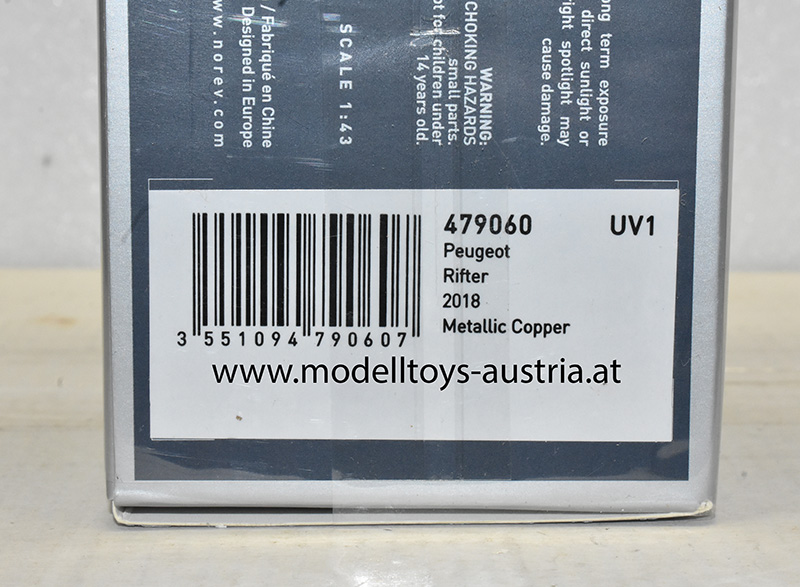 Peugeot Rifter 2018 kupfer 1:43