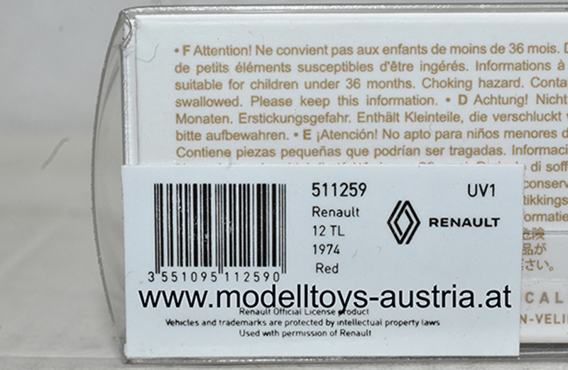 Renault 12 Limousine TL 1974 rot 1:87 H0