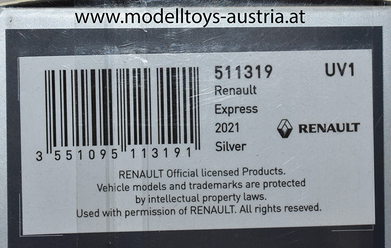 Renault Express 2021 silber 1:43