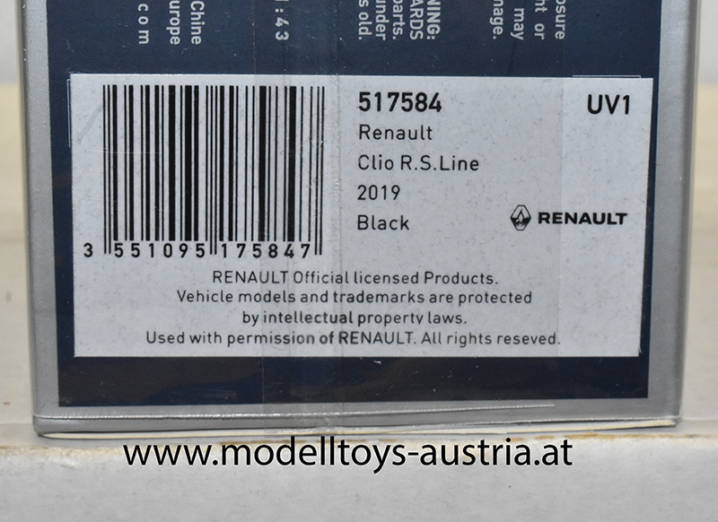 Renault Clio R.S. Line Limousine 2019 schwarz 1:43