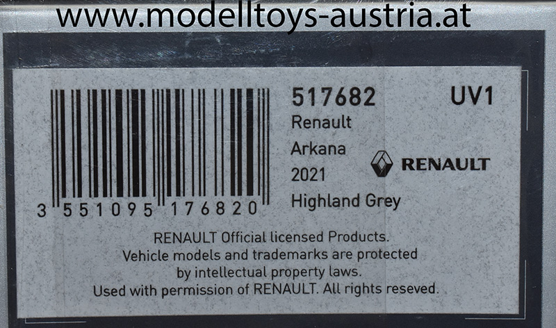 Renault Arkana Limousine 2021 grau 1:43