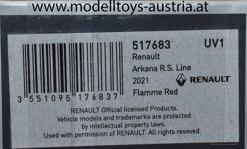 Renault Arkana R.S. Line Limousine 2021 rot 1:43