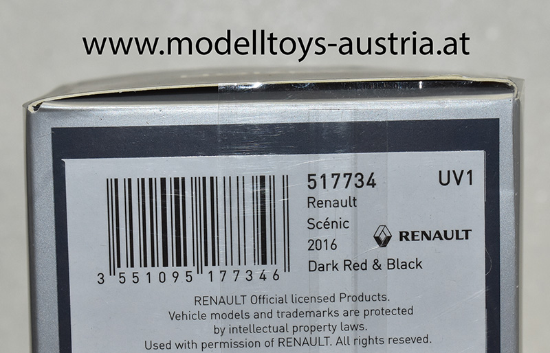 Renault Scienic Limousine 2016 dunkel rot / schwarz 1:43