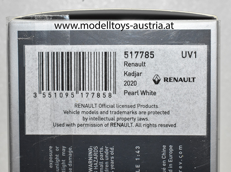 Renault Kadjar 2020 Perl weiss 1:43
