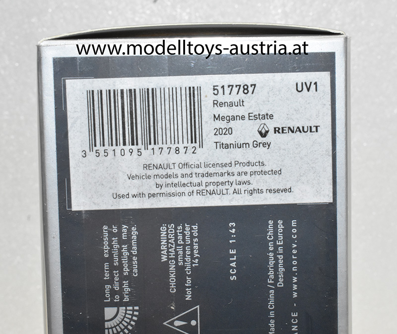 Renault Megane Kombi Estate Break 2020 Titanium grau 1:43