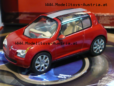 Renault Zoe CONCEPT CAR Autosalon Genf 2005 rot 1:43 Elektro Mobilität