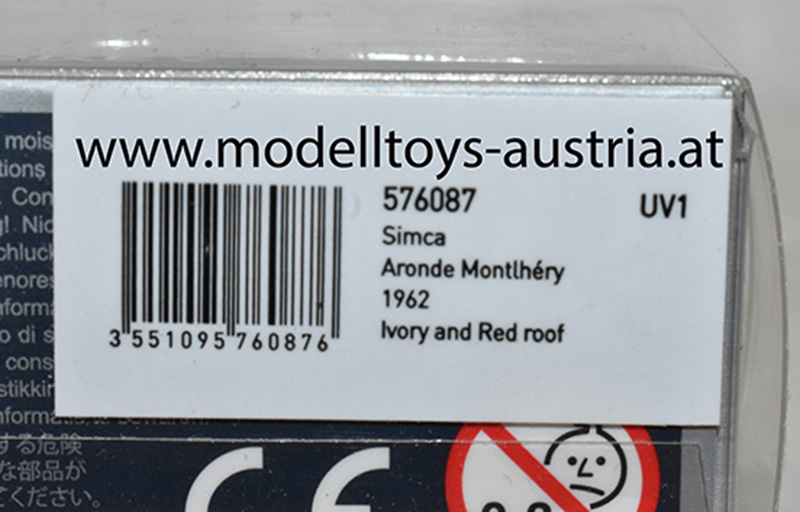 Simca Aronde Monthery 1962 ivory / rot 1:87 H0