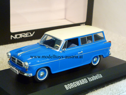 Borgward Isabella Kombi 1960 blau / weiss 1:43