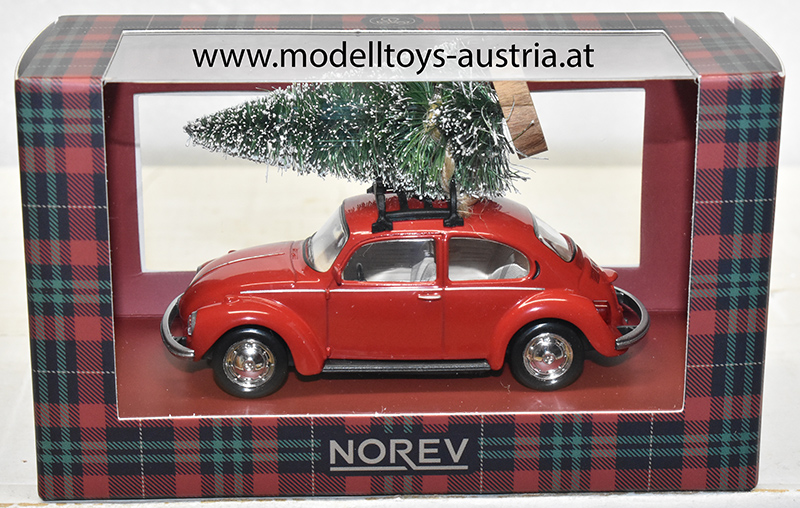 VW Käfer 1303 Limousine 1973 mit Weihnachtsbaum rot 1:43