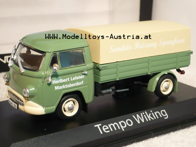 Tempo Wiking Pritschenwagen 1956 grün 1:43