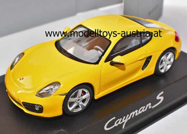 Porsche Cayman S 2013 gelb 1:43