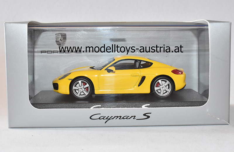 Porsche Cayman S 2013 gelb 1:43