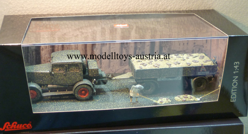 Hanomag ST 100 mit Anhänger WIEDERAUFBAU 1:43