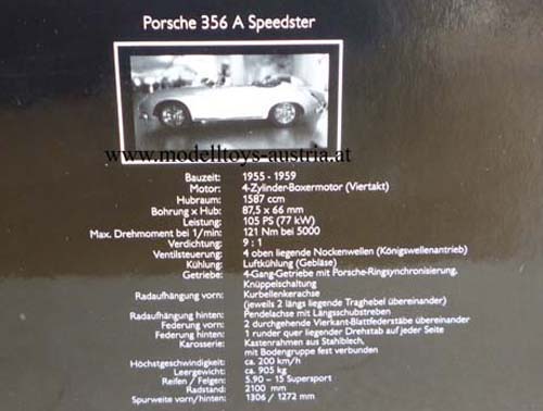 Porsche 356 A Speedster Cabrio 1955 - 1959 silber 1:18