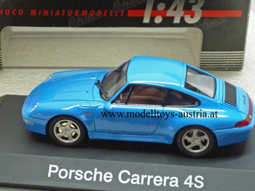 Porsche 911 993 Coupe Carrera 4S blau 1:43