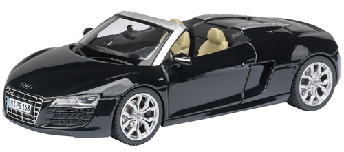 Audi R8 Cabrio Spyder 2010 schwarz 1:43