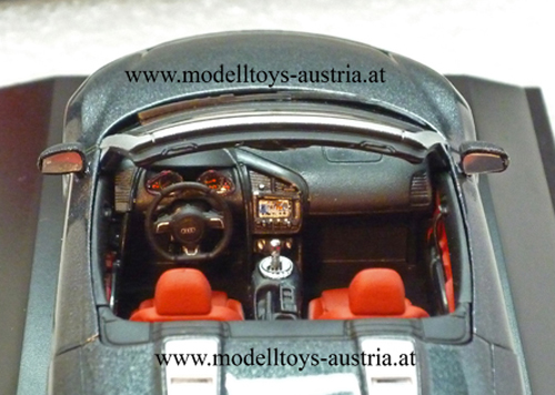 Audi R8 Cabrio Spyder V10 2012 grau metallik 1:43