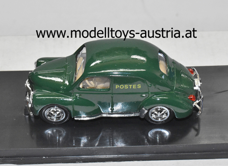 Renault 4CV 4 CV Cremeschnittchen Tolee Pub POSTES grün 1:43