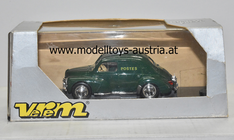 Renault 4CV 4 CV Cremeschnittchen Tolee Pub POSTES grün 1:43