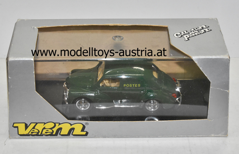 Renault 4CV 4 CV Cremeschnittchen Tolee Pub POSTES grün 1:43
