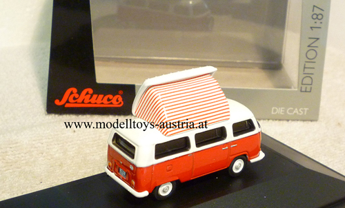 VW T2a Bus Campingwagen rot / weiss 1:87 HO