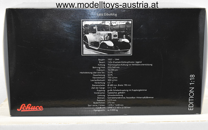 Lanz Bulldog EILBULLDOG Traktor 1937 blau 1:18