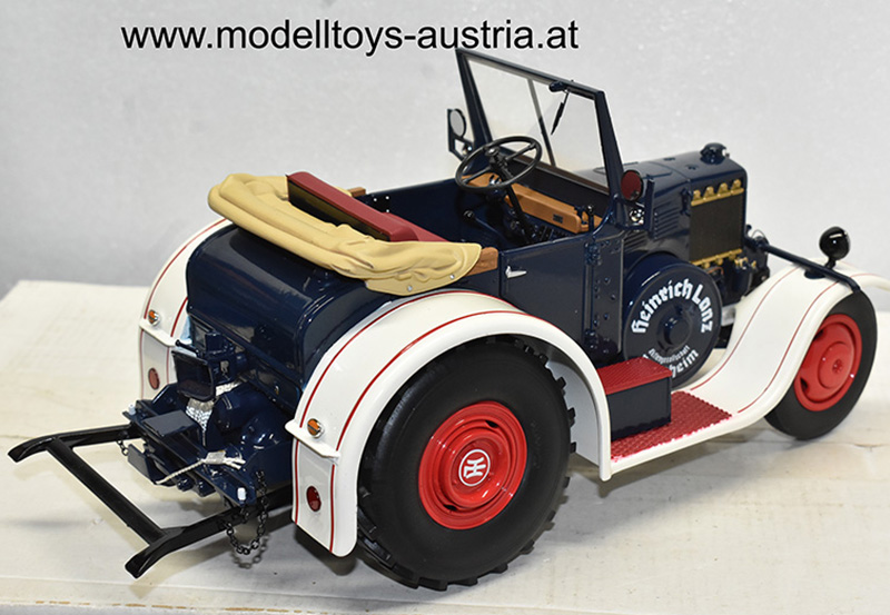 Lanz Bulldog EILBULLDOG Traktor 1937 weiss / blau 1:18
