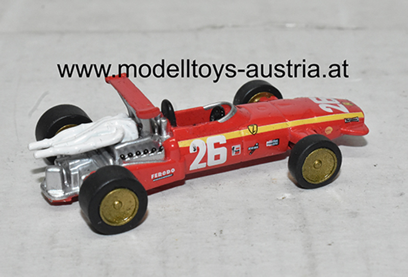 Fiat 642 Renntransporter und Ferrari 312 1968 Jacky ICKX Sieger Frankreich GP 1:90 Schuco Piccolo