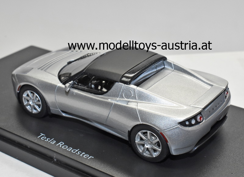Tesla Roadster Targa Elektroauto 2008 - 2012 silber metallik 1:43