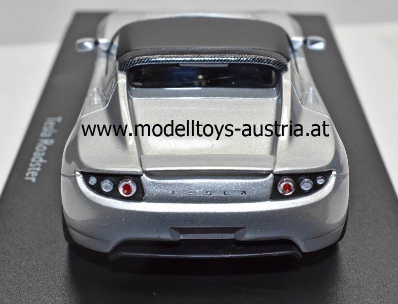 Tesla Roadster Targa Elektroauto 2008 - 2012 silber metallik 1:43