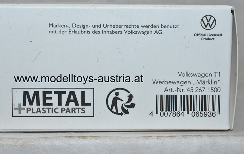 VW T1 VAN Verkaufswagen Werbewagen MÄRKLIN 1:87 HO