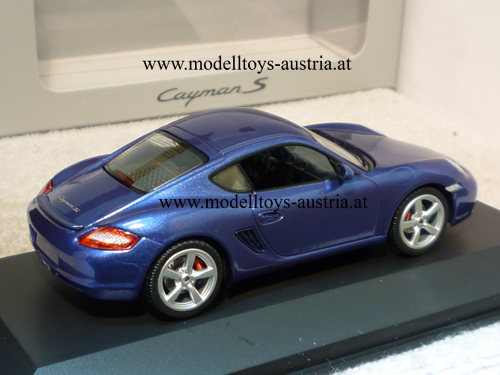 Porsche Cayman S blau metallik 1:43