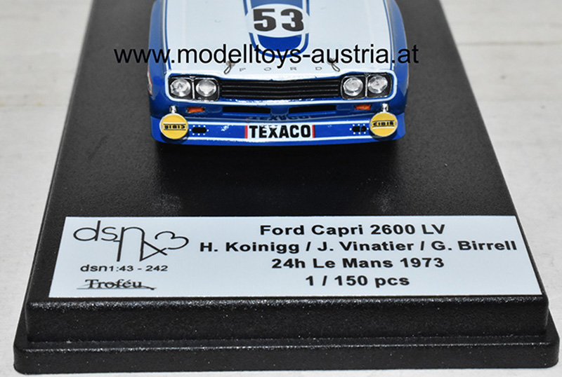Ford Capri 2600 1973 Le Mans Helmut KOINIGG / Jean VINATIER / Gerry BIRREL 1:43