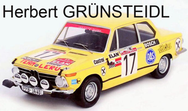 BMW 2002 1973 Österreichische Alpenfahrt Herbert GRÜNSTEIDL / Georg HOPF 1:43