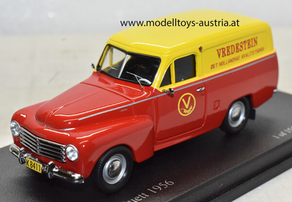 Volvo PV 445 DS Duett Kombi 1956 VREDESTEIN rot / gelb 1:43