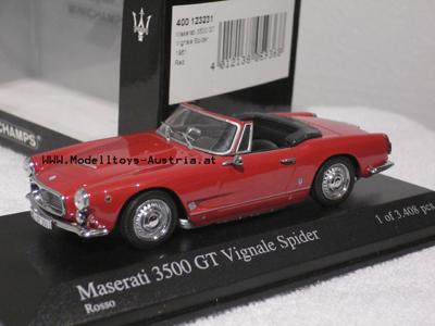 Maserati 3500 GT Vignale Spider Cabrio 1961 rot 1:43