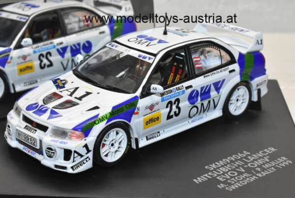 Mitsubishi Lancer EVO V STOHL Schweden Rally 1999 OMV 1:43