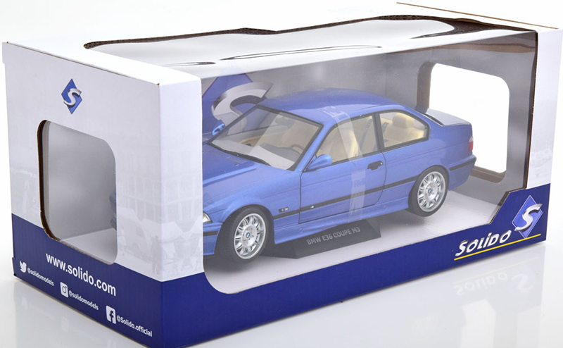 BMW E36 M3 Coupe blau metallik 1:18